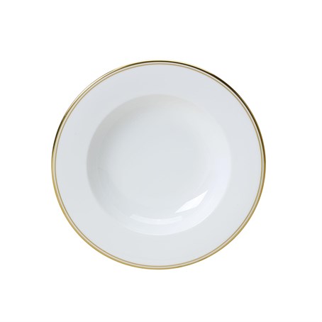 Burnished Gold Rim Bowl Classic 22cm, 22.5cl 8 3/4 ", 8oz